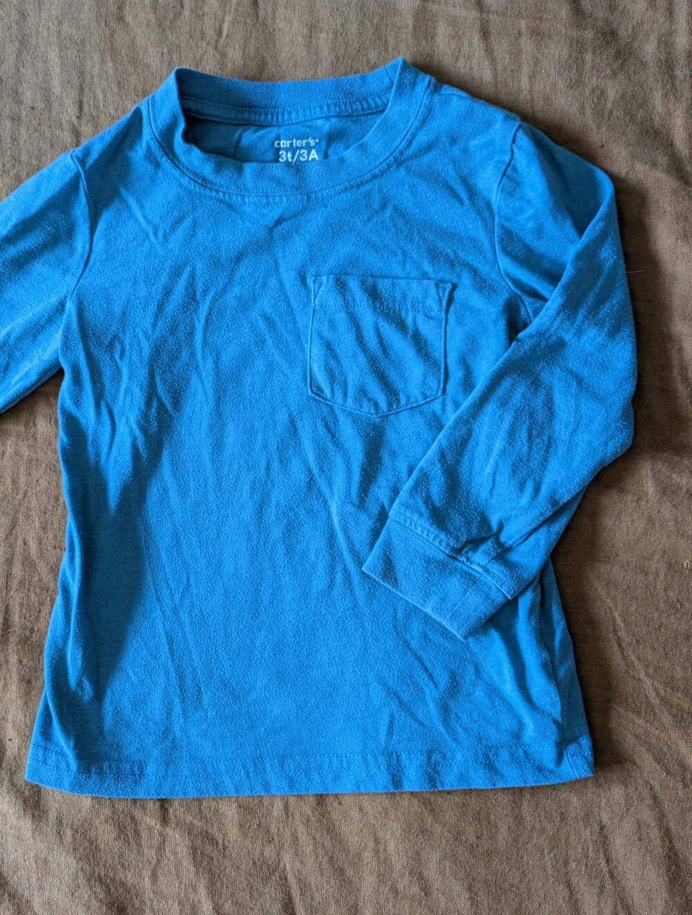 Carter's Boys' Blue Long-Sleeve Pocket Tee - 3T